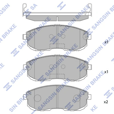 Hi-Q fékbetétkészlet, tárcsafék - SP1107-F(SD) - TothCarparts