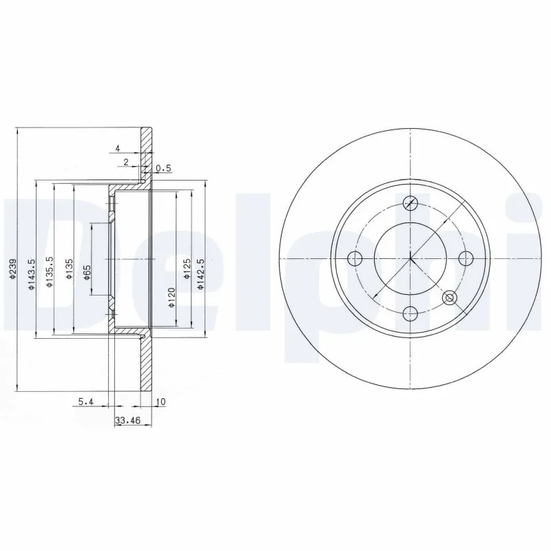 DELPHI féktárcsa - BG2117 - TothCarparts
