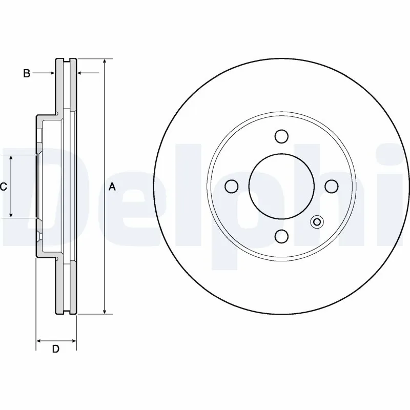 DELPHI féktárcsa - BG2455-C - TothCarparts