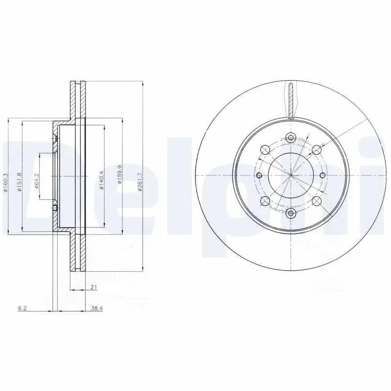 DELPHI féktárcsa - BG2759 - TothCarparts