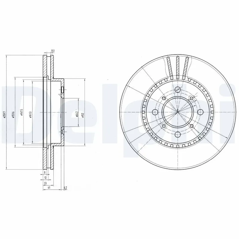 DELPHI féktárcsa - BG2814 - TothCarparts