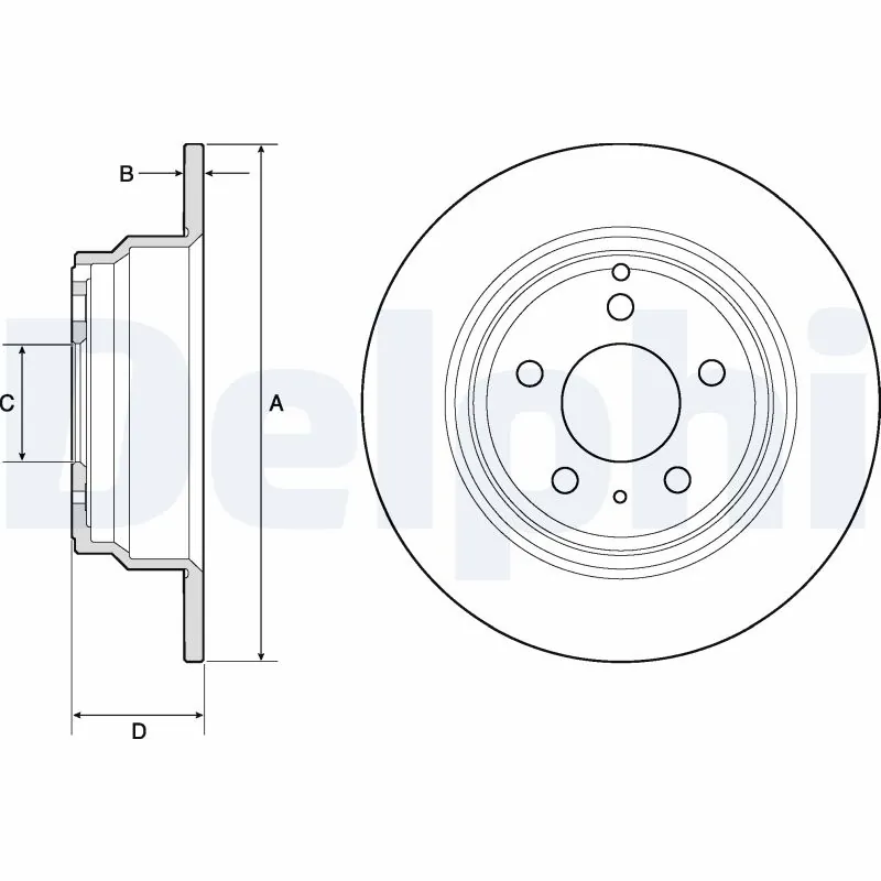 DELPHI féktárcsa - BG2842 - TothCarparts