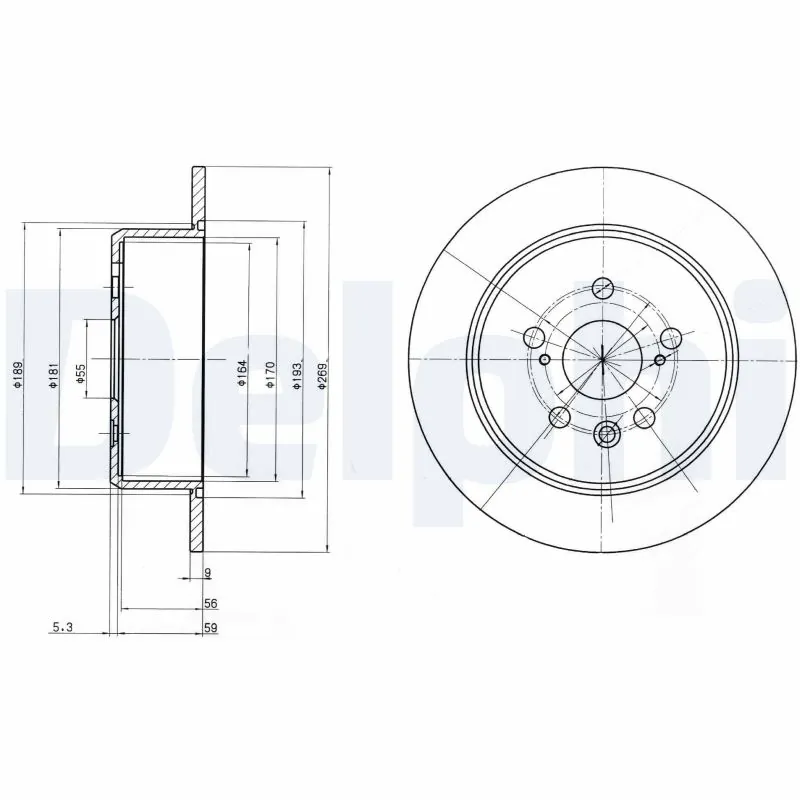 DELPHI féktárcsa - BG2884 - TothCarparts