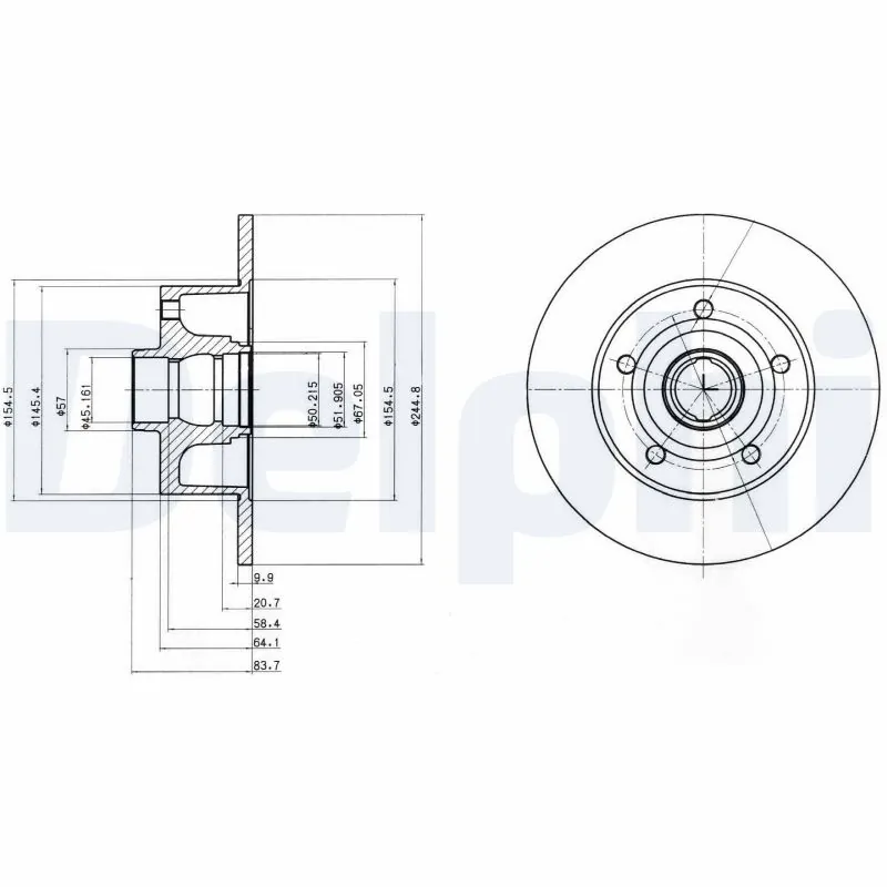 DELPHI féktárcsa - BG3030C - TothCarparts