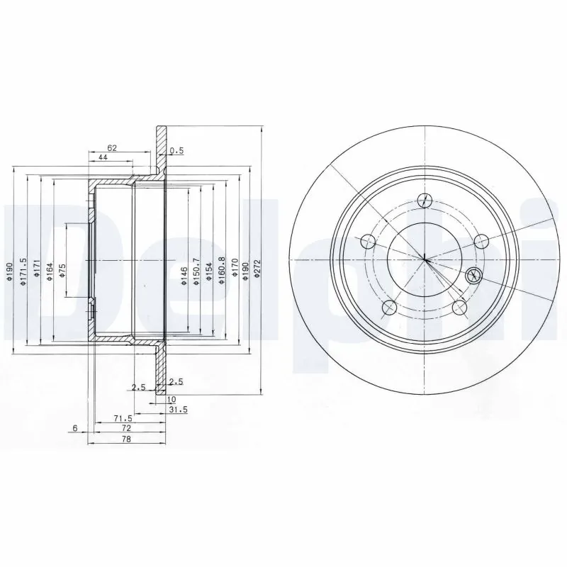 DELPHI féktárcsa - BG3040 - TothCarparts