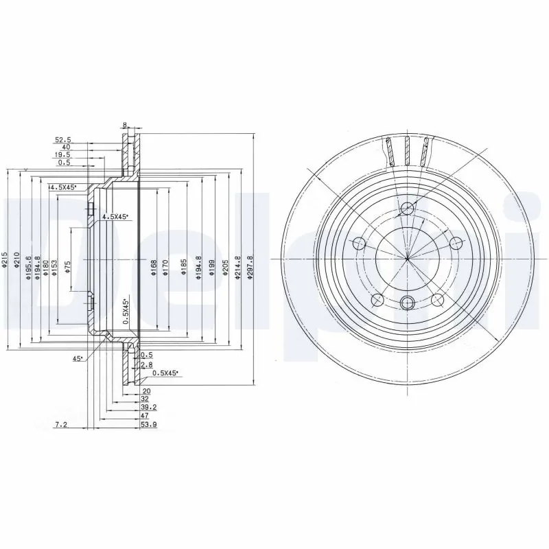 DELPHI féktárcsa - BG3042 - TothCarparts