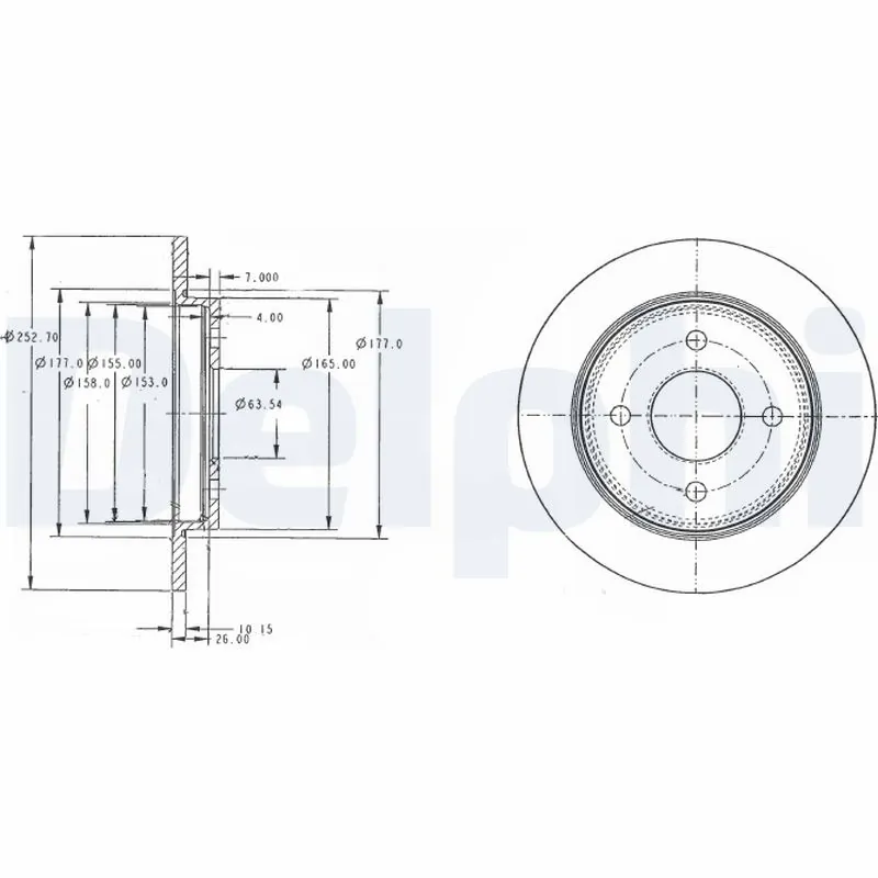 DELPHI féktárcsa - BG3054 - TothCarparts