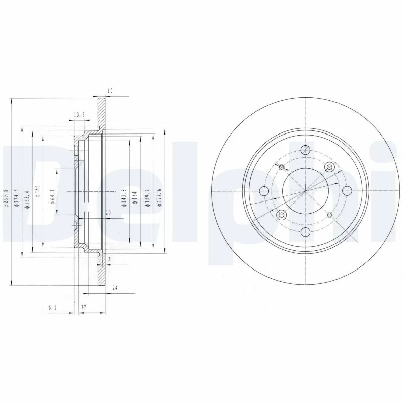 DELPHI féktárcsa - BG3062 - TothCarparts