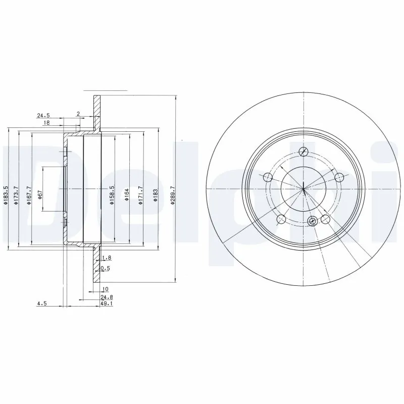 DELPHI féktárcsa - BG3239 - TothCarparts