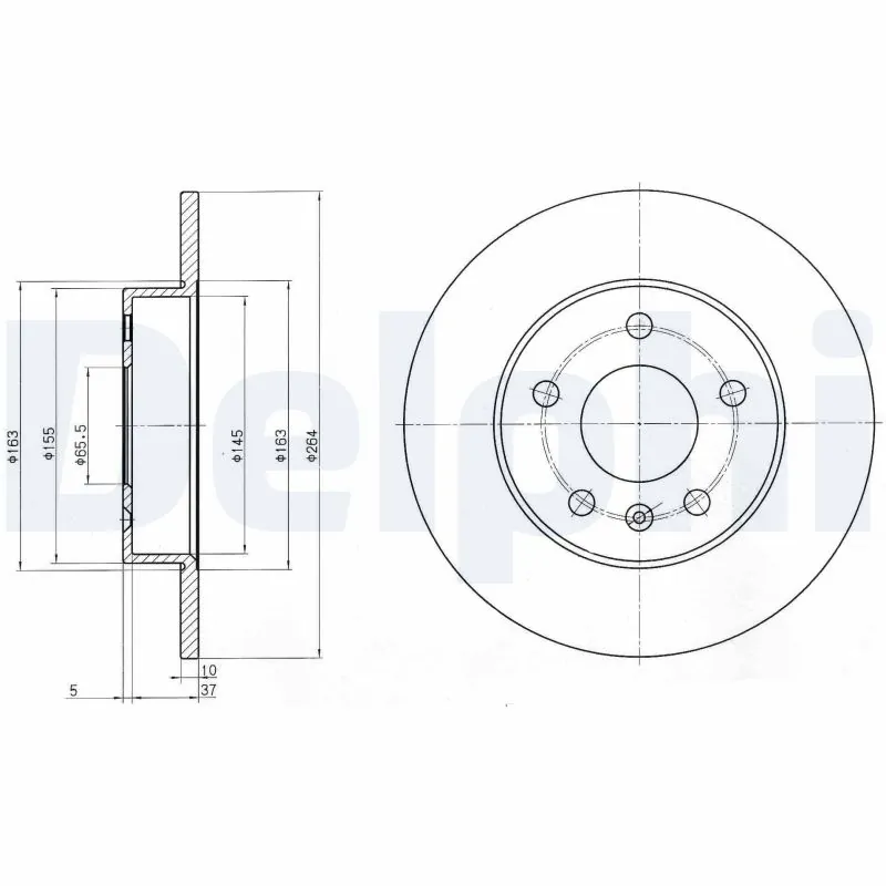 DELPHI féktárcsa - BG3406C - TothCarparts