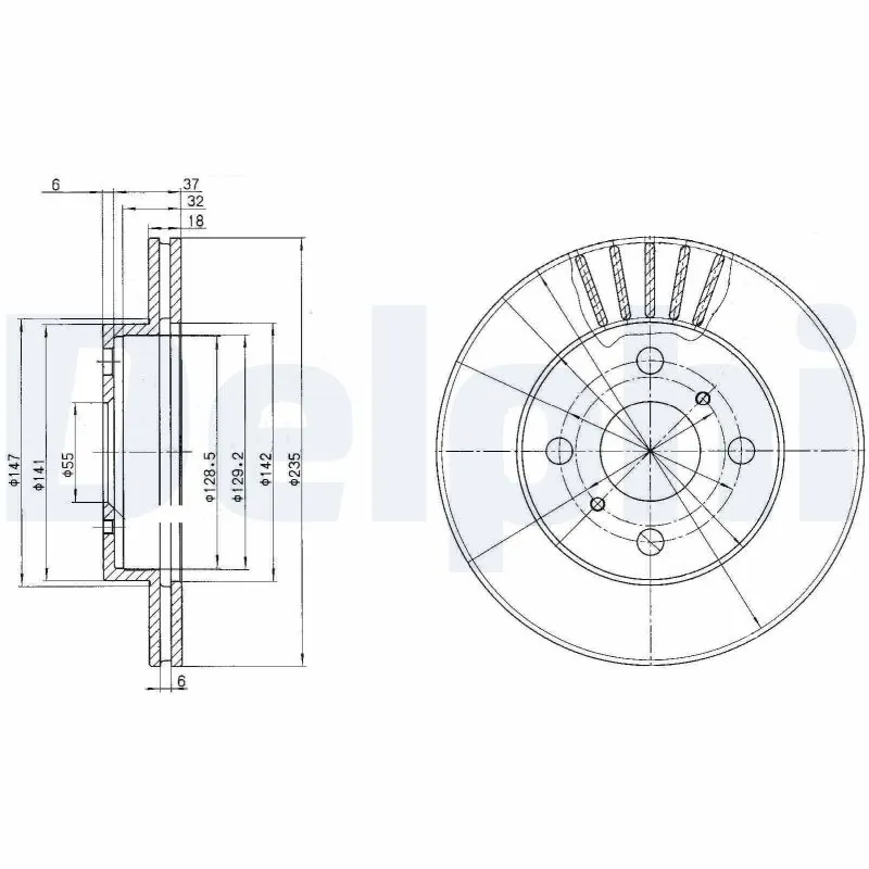 DELPHI féktárcsa - BG3519 - TothCarparts