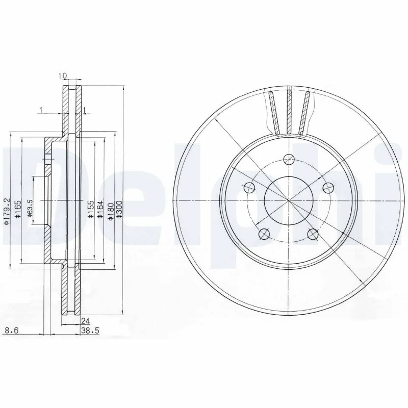 DELPHI féktárcsa - BG3537 - TothCarparts