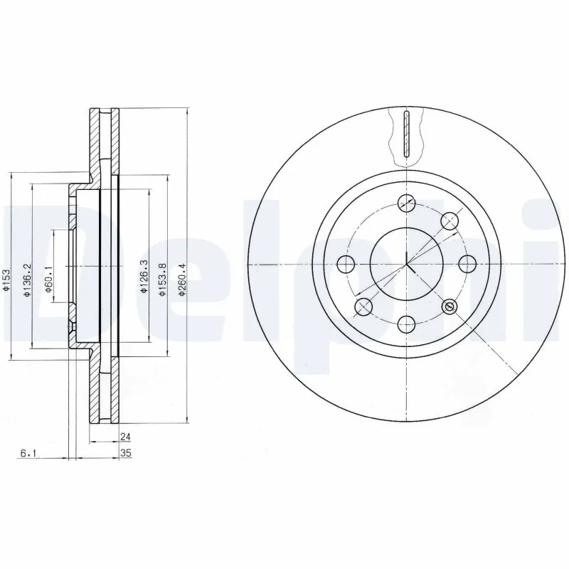 DELPHI féktárcsa - BG3569C - TothCarparts