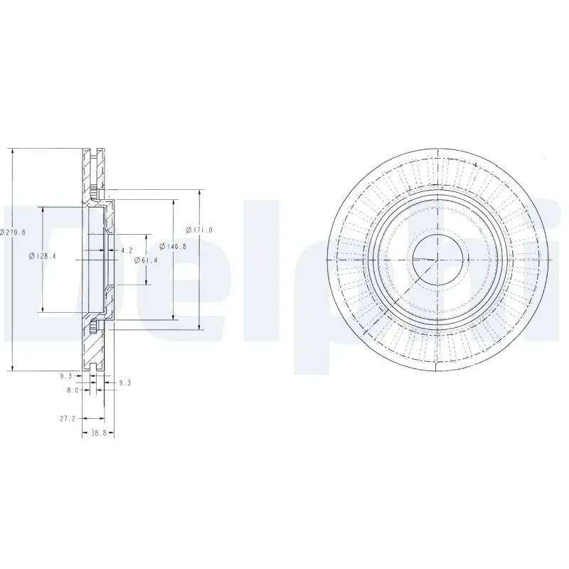 DELPHI féktárcsa - BG3620C - TothCarparts