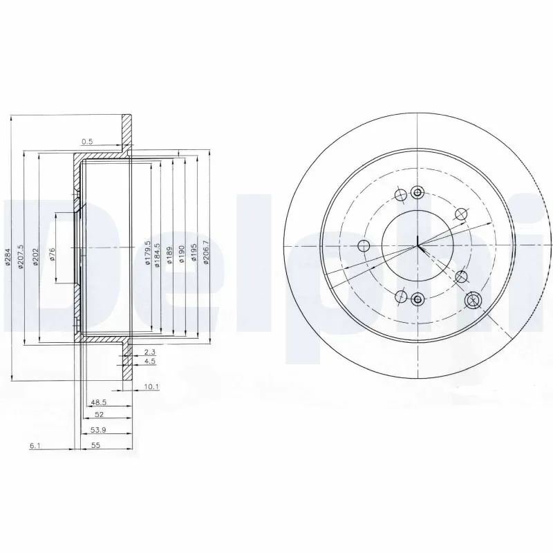 DELPHI féktárcsa - BG3680 - TothCarparts