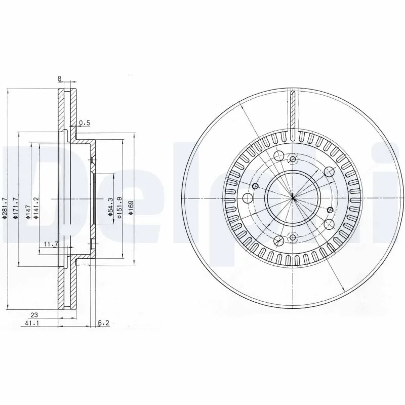 DELPHI féktárcsa - BG3720 - TothCarparts