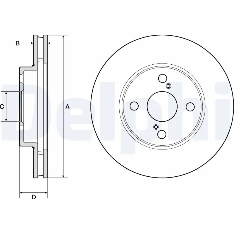 DELPHI féktárcsa - BG3734 - TothCarparts