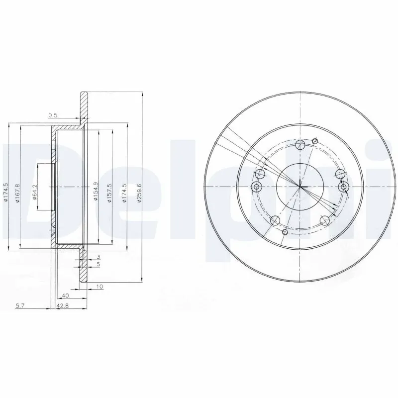 DELPHI féktárcsa - BG3746 - TothCarparts