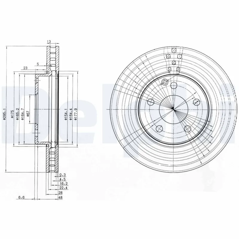 DELPHI féktárcsa - BG3755 - TothCarparts