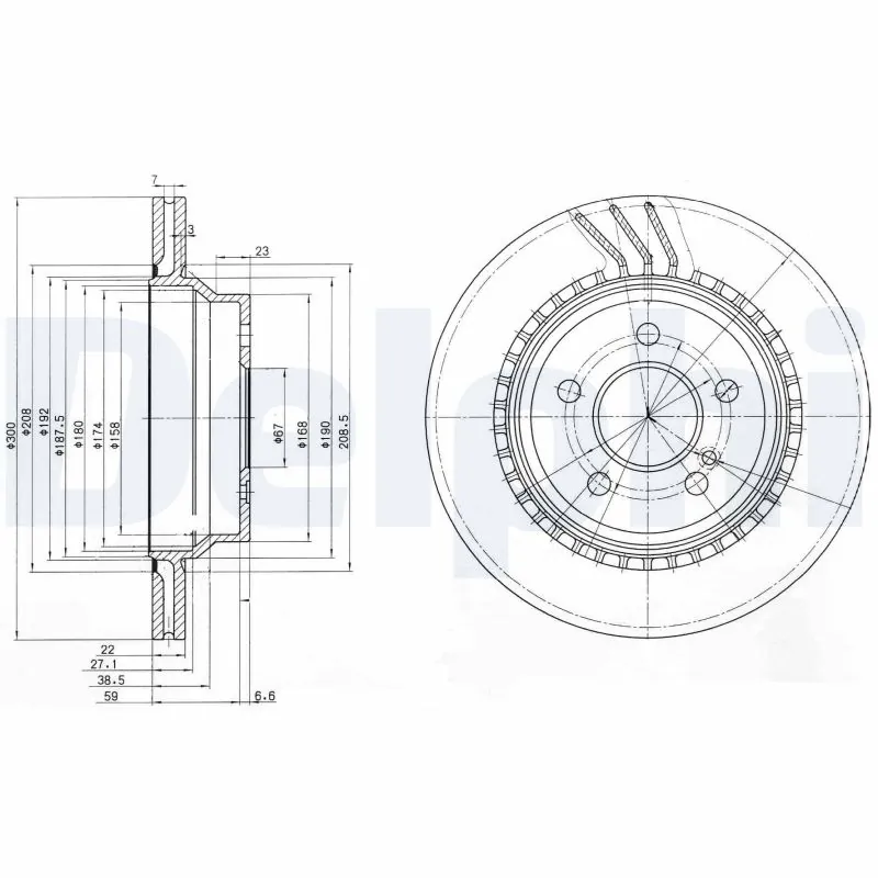 DELPHI féktárcsa - BG3758 - TothCarparts