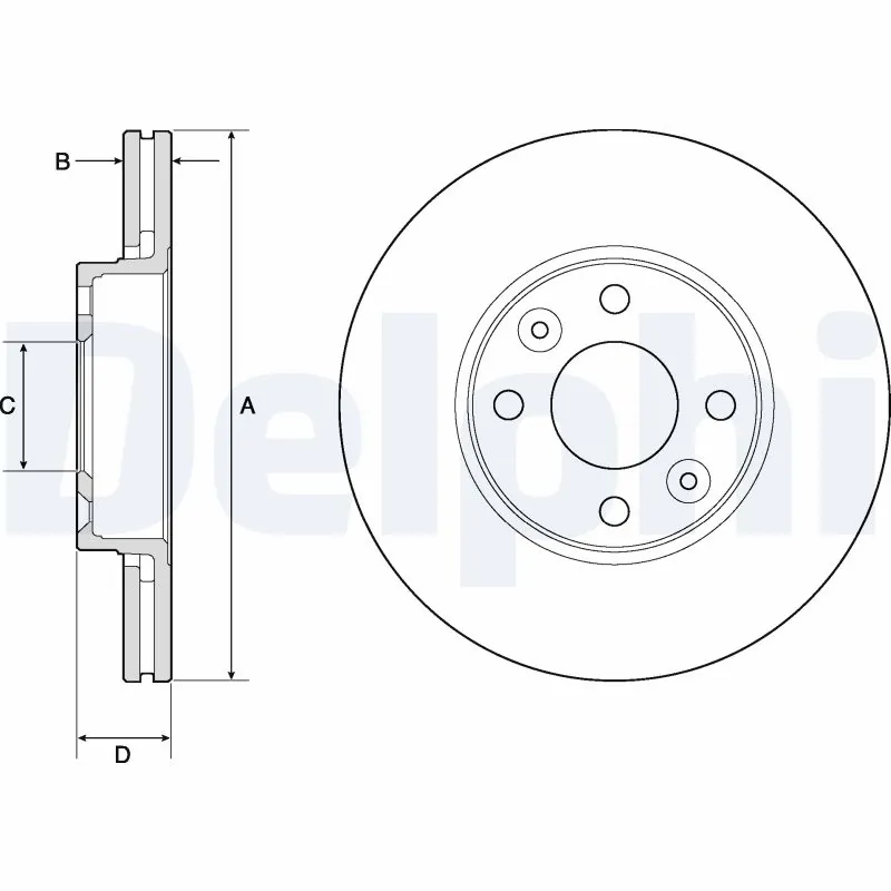 DELPHI féktárcsa - BG3762C - TothCarparts