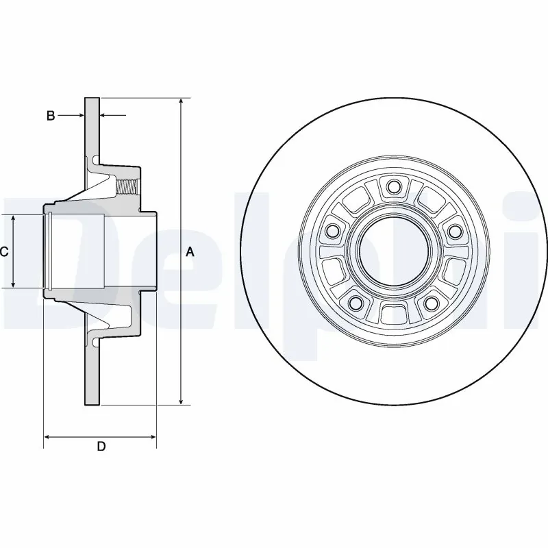 DELPHI féktárcsa - BG3767 - TothCarparts