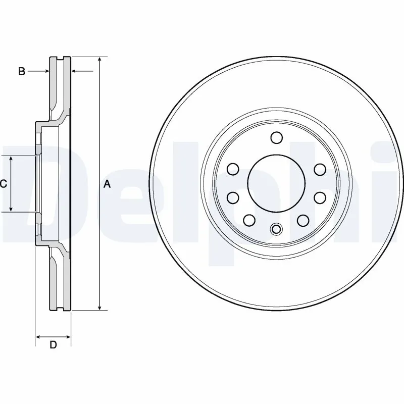 DELPHI féktárcsa - BG3770 - TothCarparts