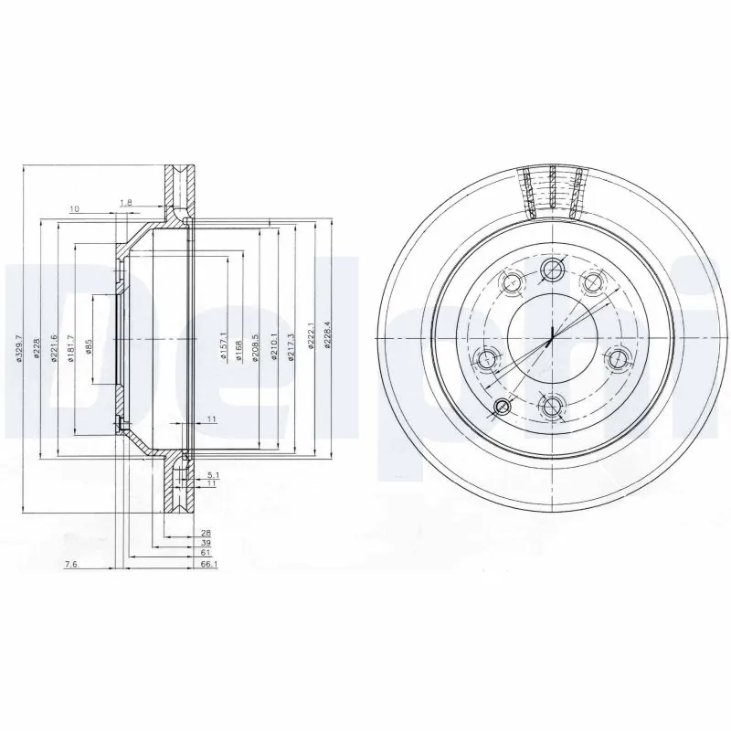 DELPHI féktárcsa - BG3775 - TothCarparts