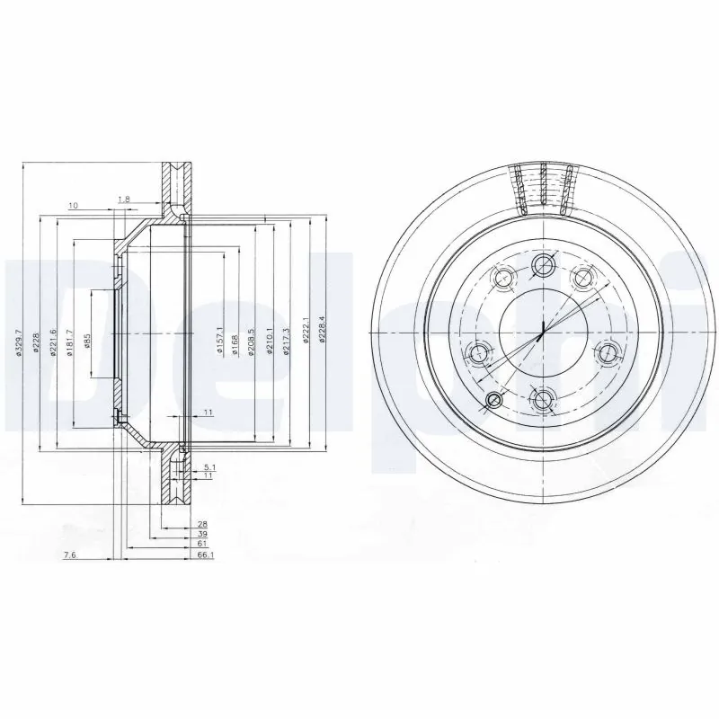 DELPHI féktárcsa - BG3775C - TothCarparts