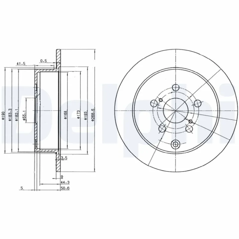 DELPHI féktárcsa - BG3822 - TothCarparts