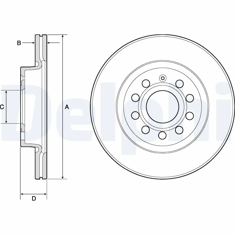 DELPHI féktárcsa - BG3832 - TothCarparts