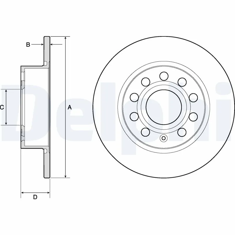 DELPHI féktárcsa - BG3834 - TothCarparts