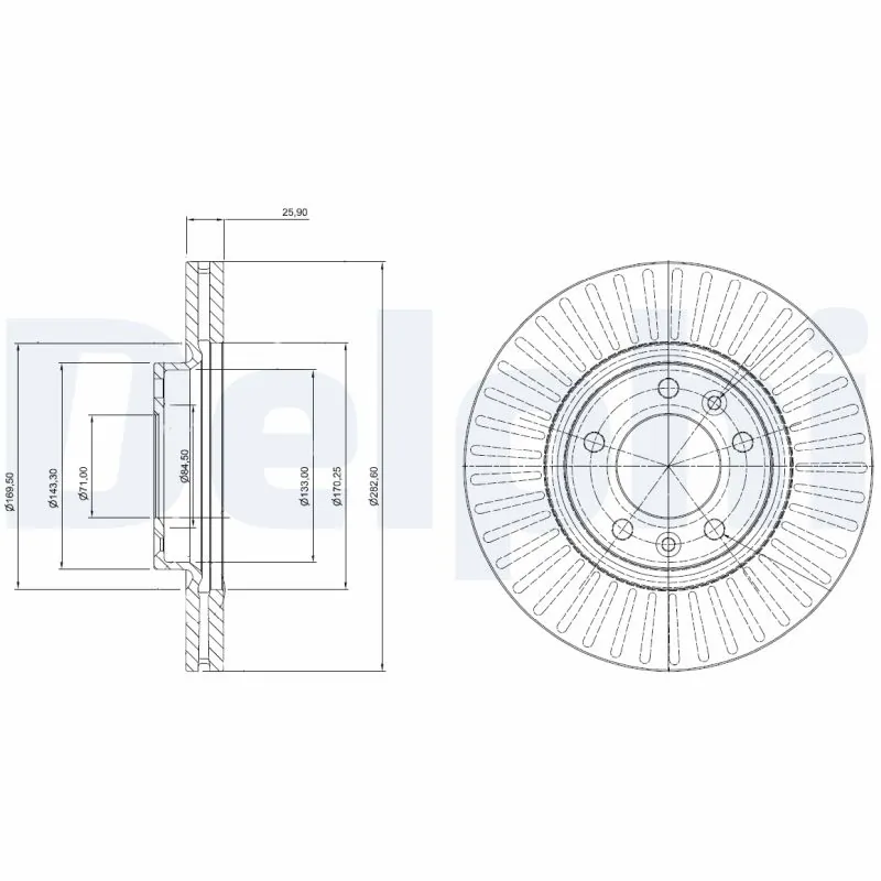 DELPHI féktárcsa - BG3835 - TothCarparts