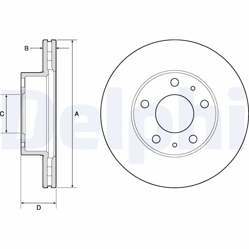 DELPHI féktárcsa - BG3841 - TothCarparts