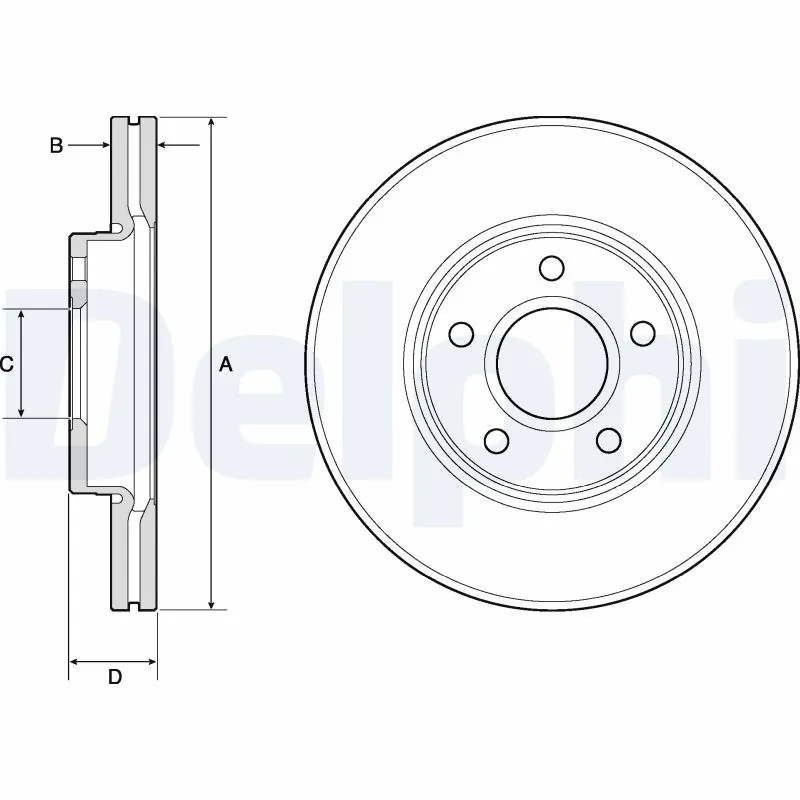 DELPHI féktárcsa - BG3868 - TothCarparts