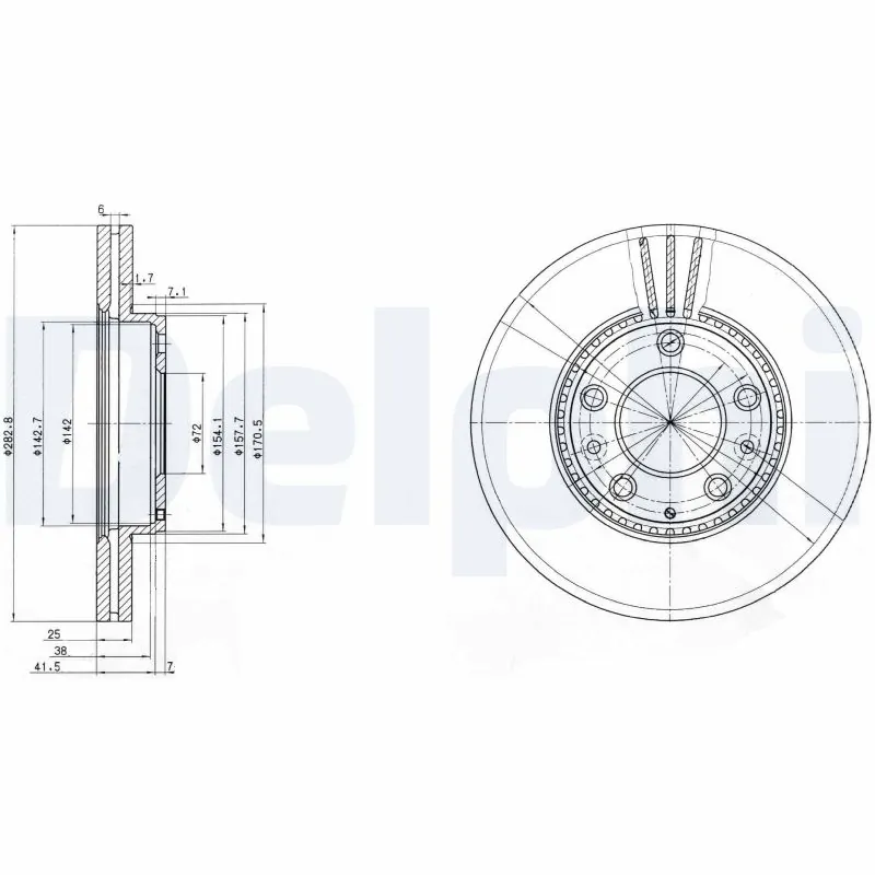 DELPHI féktárcsa - BG3874C - TothCarparts