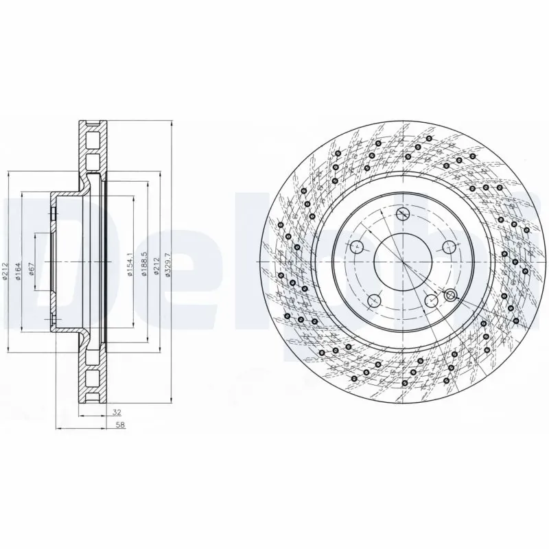 DELPHI féktárcsa - BG3883 - TothCarparts