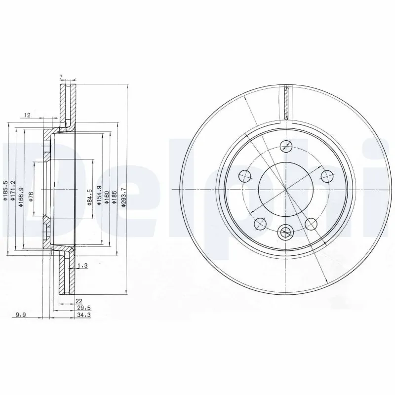 DELPHI féktárcsa - BG3893 - TothCarparts