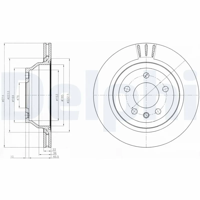 DELPHI féktárcsa - BG3894 - TothCarparts