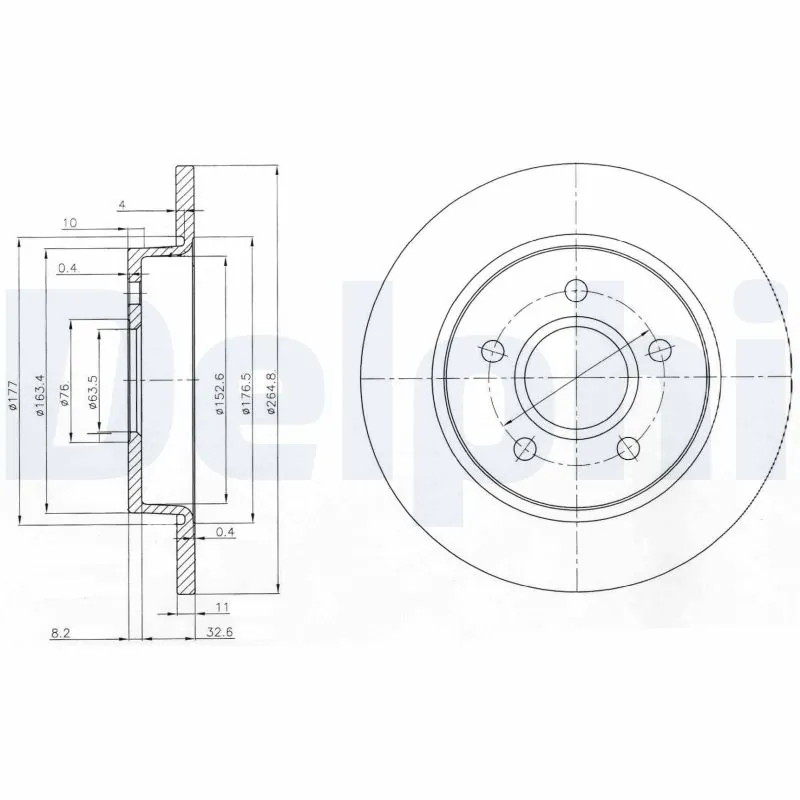 DELPHI féktárcsa - BG3896C - TothCarparts
