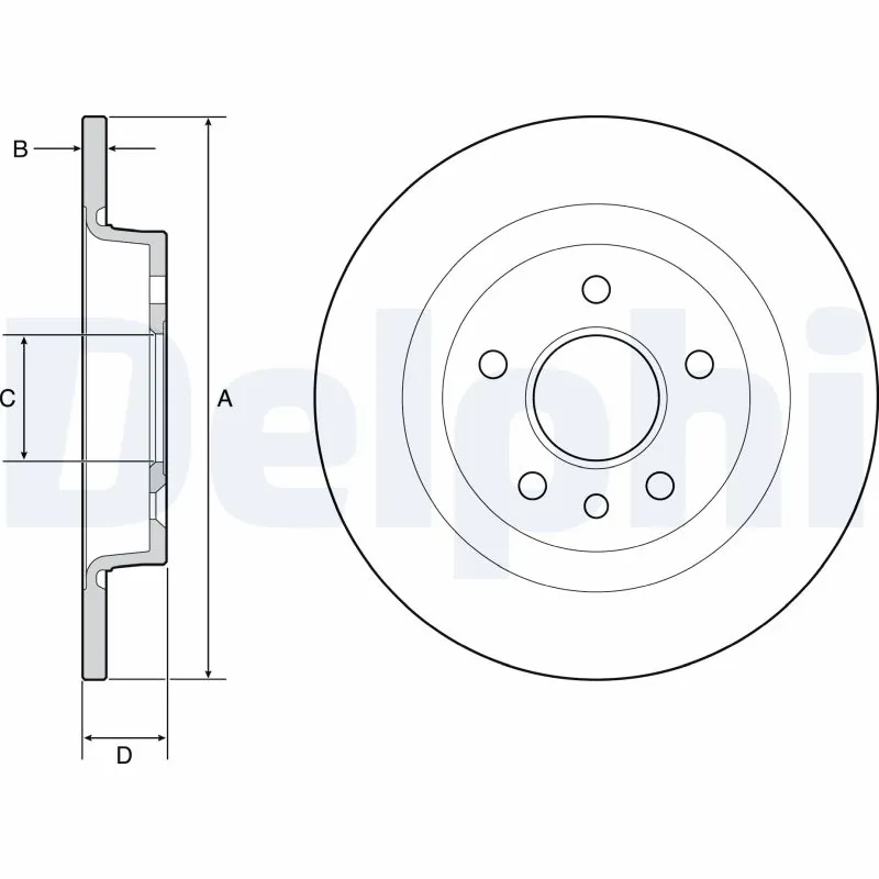 DELPHI féktárcsa - BG3897 - TothCarparts