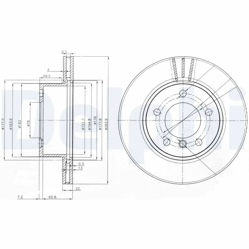 DELPHI féktárcsa - BG3899C - TothCarparts