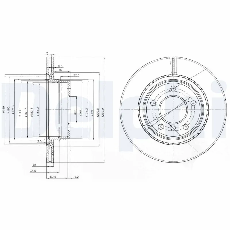 DELPHI féktárcsa - BG3901 - TothCarparts