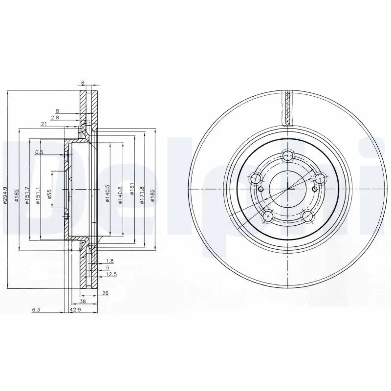 DELPHI féktárcsa - BG3914 - TothCarparts