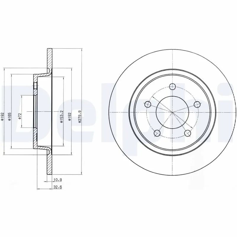 DELPHI féktárcsa - BG3930 - TothCarparts