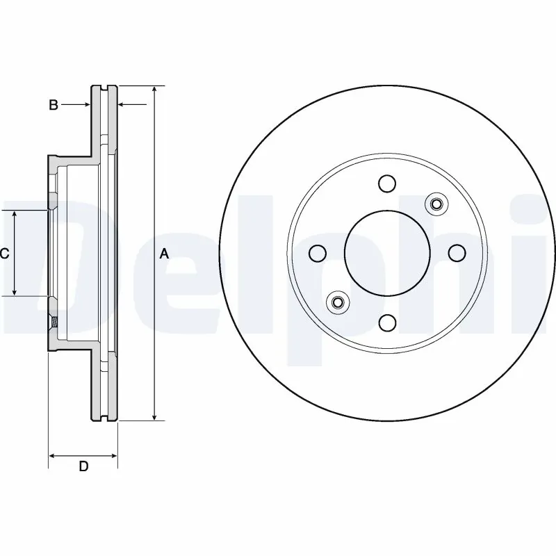 DELPHI féktárcsa - BG3935 - TothCarparts
