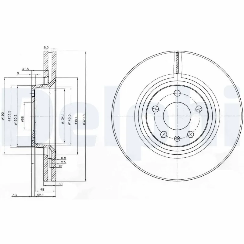 DELPHI féktárcsa - BG3939 - TothCarparts