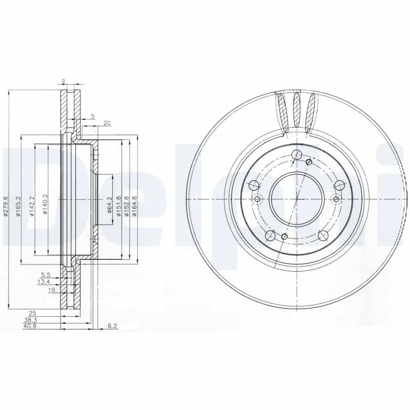 DELPHI féktárcsa - BG3977 - TothCarparts