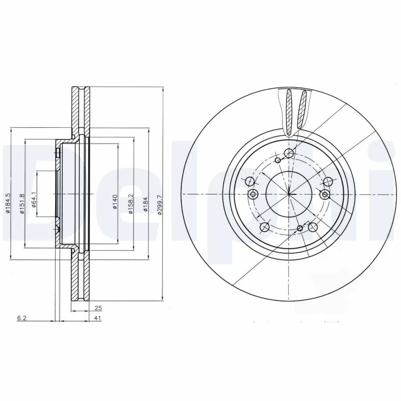 DELPHI féktárcsa - BG3978 - TothCarparts