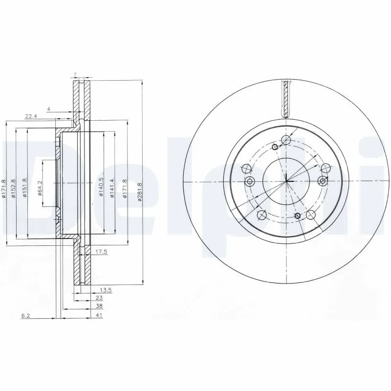 DELPHI féktárcsa - BG3980C - TothCarparts